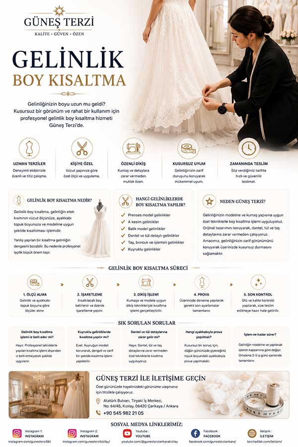 Gelinlik Boy Kısaltma