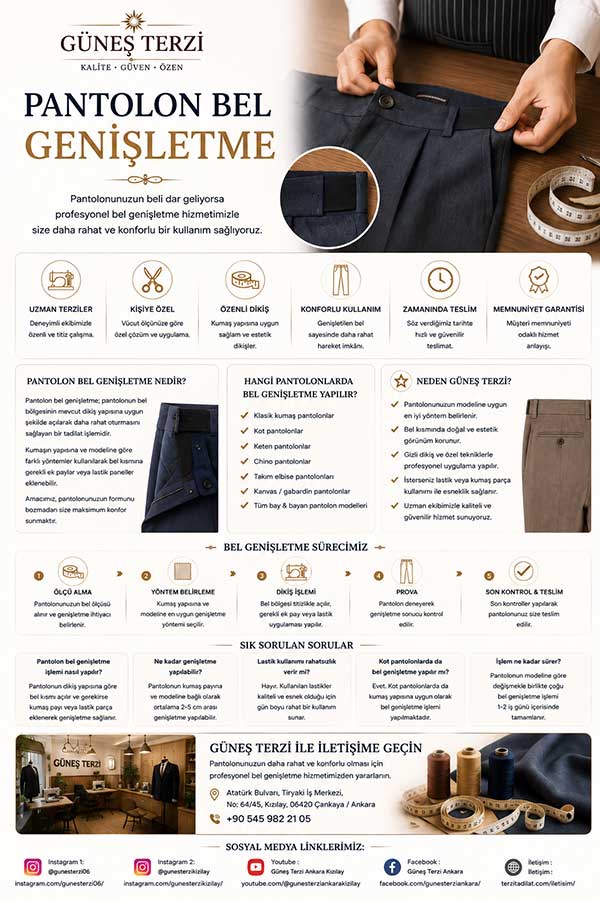 Pantolon Bel Genişletme