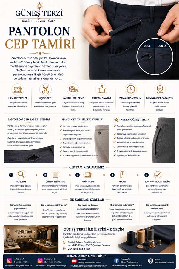 Pantolon Cep Tamiri