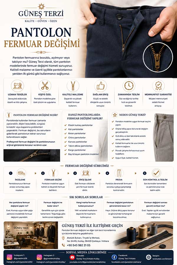 Pantolon Fermuar Değişimi